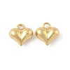 Heart Brass Charms KK-M327-02A-G-1