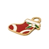Christmas 304 Stainless Steel Enamel Charms STAS-I356-02G-04-2
