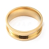 201 Stainless Steel Grooved Finger Ring RJEW-WH0004-32F-G-2