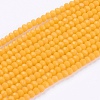 Opaque Solid Color Glass Bead Strands GLAA-F078-A05-1