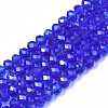 Electroplate Glass Beads Strands EGLA-A034-T3mm-B27-4