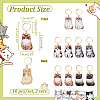 10Pcs 5 Style Cat Alloy Enamel Pendant Locking Stitch Markers HJEW-AB00138-2