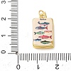 Printed Brass Pendants KK-CBA8989-02C-3