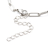 304 Stainless Steel Paperclip Chains Bracelet Making AJEW-JB01038-02-4