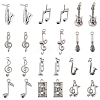 SUNNYCLUE 72pcs 12 styles Musical Theme Tibetan Style Alloy Pendants FIND-SC0007-38-1