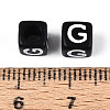 Initial Acrylic Horizontal Hole Beads OACR-ZX006-35G-3