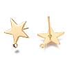 Brass Stud Earring Findings KK-S345-201-2