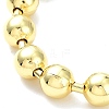 Long-Lasting Plated Brass Round Bead Slider Beacelets for Women Men LS-BJEW-E089-01G-04-2