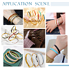 3Pcs 3 Colors Egg Shaped 201 Stainless Steel Grooved Hinged Bangles STAS-UN0055-67A-6