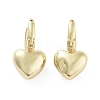 Heart Brass Hoop Earrings EJEW-Q811-08G-1