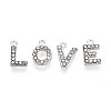 304 Stainless Steel and Rhinestone Pendants STAS-T071-11A-P-2