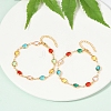 304 Stainless Steel Oval Link Bracelets for Woman BJEW-S157-10G-3