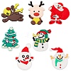 84Pcs 7 Styles Christmas Theme PVC Cabochons FIND-SC0011-36-1