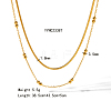 Summer Stainless Steel Double Layer Necklaces for Women TX9287-1