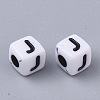 White Opaque Acrylic Beads LS-X-MACR-R869-02J-2