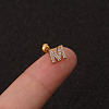 316L Surgical Stainless Steel Micro Pave Clear Cubic Zirconia Cartilage Earrings WG3A850-26-1