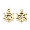 Tibetan Style Alloy Helm Pendants X-TIBEP-S257-AG-LF-2
