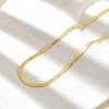 Brass Flat Snake Chain Necklaces NJEW-A042-02G-02-1