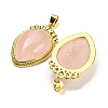 Natural Rose Quartz Pendants G-F760-02A-03G-2