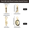 8Pcs 2 Styles Brass Enamel Pendants KK-BBC0022-17-2