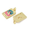 Brass Enamel Pendants KK-I355-18G-02-2