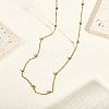 304 Stainless Steel Satellite Chain Necklaces for Women NJEW-SW00052-3