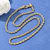 304 Stainless Steel Rope Chain Necklaces NJEW-F226-03G-05-5