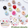 Brass & Imitation Rabbit Hair Beads FIND-WH0126-679-4