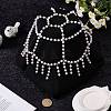 Plastic Pearl Mesh Headbands OHAR-WH20007-07G-7