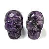 Halloween Natural Amethyst Skull Figurines DJEW-L021-01B-1