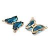 Brass Pave Faceted Glass Connector Charms FIND-Z020-03P-2
