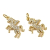 Brass Micro Pave Cubic Zirconia Pendants KK-I358-037G-1