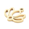 304 Stainless Steel Flower Lotus Charms X-STAS-Z054-02G-2