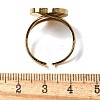 Shell Oval Heart Square Finger Rings RJEW-C119-11G-5