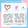 Valentine's Day Heart Carbon Steel Cutting Dies Stencils DIY-WH0309-1554-6