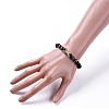 Natural Black Agate(Dyed) Beads Stretch Bracelets BJEW-JB04801-02-4