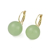 Brass with Resin Round Hoop Earrings EJEW-Q391-09G-03-2