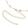 Brass Clear Cubic Zirconia Satellite Chain Waist Chains NJEW-C00038-4
