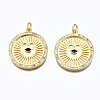 Brass Micro Pave Cubic Zirconia Pendants ZIRC-N039-132-NF-1