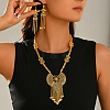 Vintage Alloy Hollow Bowknot Tassel Earrings & Necklaces Sets for Women XI4040-3