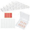   15Pcs Transparent Plastics Hand-wearing Armor Storage Case MRMJ-PH0001-78-1