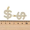Brass Micro Pave Cubic Zirconia Pendants KK-S526-22G-3