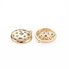 Brass Micro Pave Clear Cubic Zirconia Pendants KK-S364-076-2