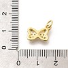 Brass Micro Pave Clear Cubic Zirconia Pendants KK-L225-018G-3