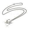 201 Stainless Steel Necklaces NJEW-Q336-01Z-P-2