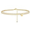 Heart Brass with Crystal Rhinestone Anklets FS-WGC43DA-02-1