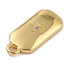 Brass Micro Pave Cubic Zirconia Charms ZIRC-I054-12G-03-2