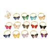 Brass Micro Pave Cubic Zirconia Finger Rings GL-CBA65A8-01G-2