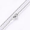 Non-Tarnish 304 Stainless Steel Ball Chain Necklaces NJEW-F221-06P-2