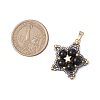 Natural Black Onyx(Dyed & Heated) Star Pendants PALLOY-JF03116-01-2